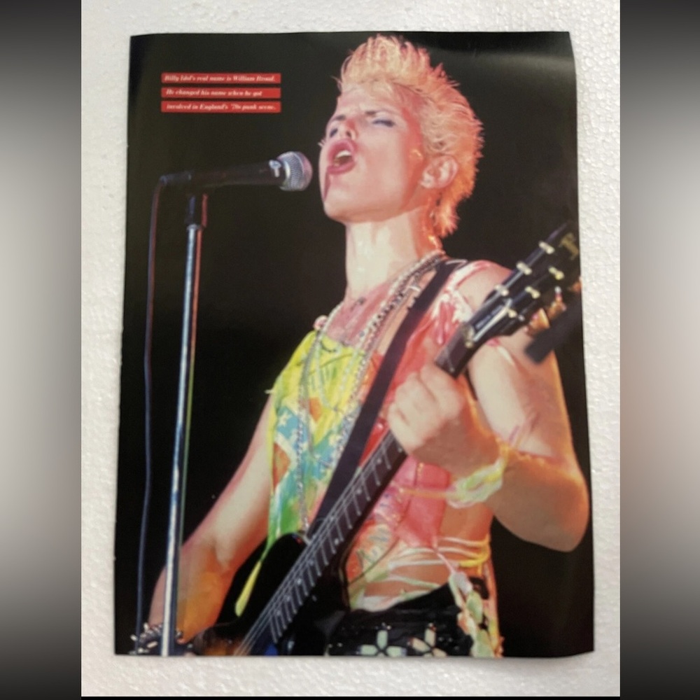 Vintage Billy Idol pinup